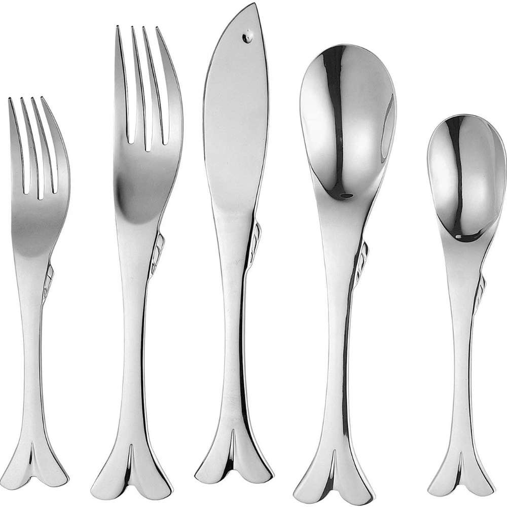 COPY - 20-Piece 18/8 Stainless Steel Flatware Set with Fish Style, Service for 4